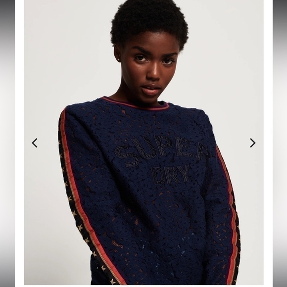 Super Dry  Rock Lace Long Sleeve Top - Picture 1 of 14